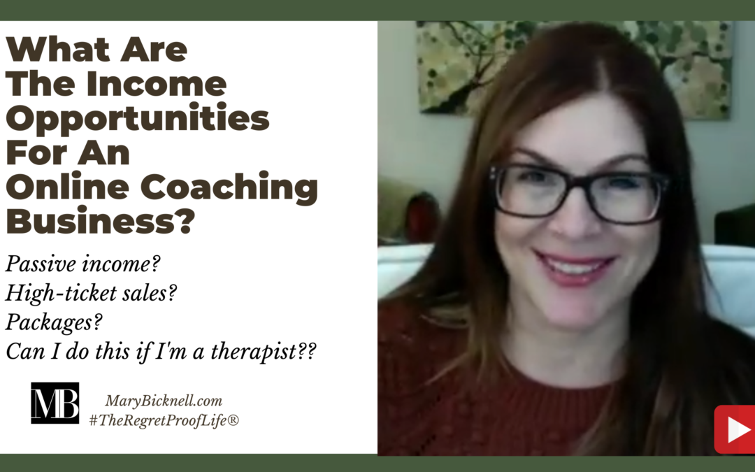 What are the income opportunities for an online coaching business?